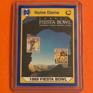 1989 Fiesta Bowl #74 1990 Notre Dame Collegiate Collection Football Trading Card